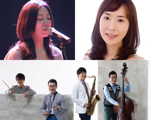 ‘2012 Jazz in Jeju’에 출연하는 장필순, 신소이, 프렐류드(왼쪽위부터). ⓒ제주의소리
