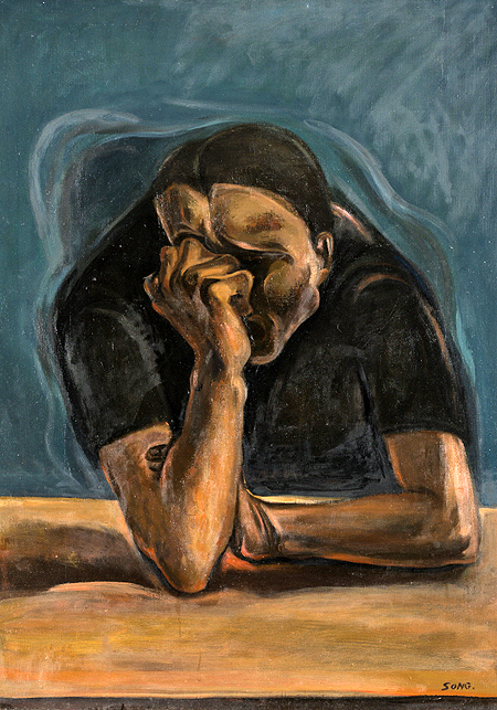 슬픈자화상, A Sad Self-Portrait, 1973, 광주시립미술관 소장 하정웅컬렉션.jpg