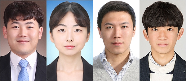 왼쪽부터 강진욱(회계학과 4학년), 고다현(2019년 졸업), 오지훈(2018년 졸업), 오지섭(2013년 졸업)씨.