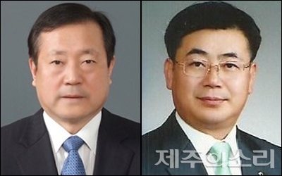 왼쪽부터 김성범, 현영택 조합장.