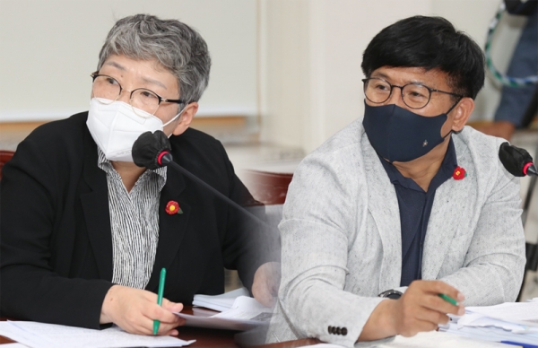 보건복지안전위원회 고은실(왼쪽), 김경학 의원. ⓒ제주의소리