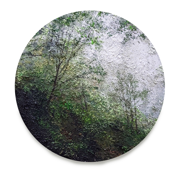 김남표, Instant Landscape-Actual gumgil#1, 캔버스에 오일, 145.5×224.2cm, 2019. 사진=아트랩와산.