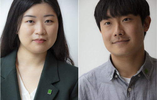 제주녹색당 신현정(왼쪽), 이건웅 비례대표 후보. ⓒ제주의소리