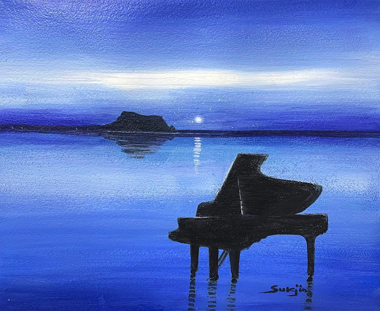 Moonlight Sonata, 46×38㎝,  Acrylic on canvas. 사진=고숙진.