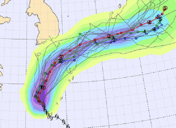 제4호 태풍 에어리(AERE) 모델 예측. 사진=기상청.<br>