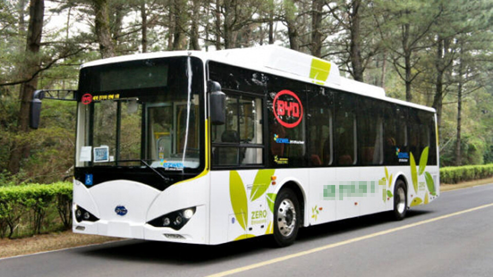 중국 BYD의 전기버스. ⓒ제주의소리