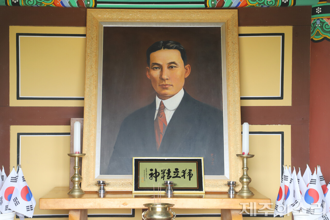 독립운동가 일강 김철 선생 초상화. ⓒ제주의소리