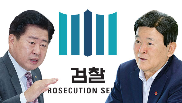 오영훈 제주도지사(왼쪽)와 김광수 제주도교육감.