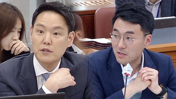 공직자의 가상자산 공개 법안을 발의한 김한규 국회의원(왼쪽)과 코론 논란에 휩싸인 김남국 의원.(오른쪽)