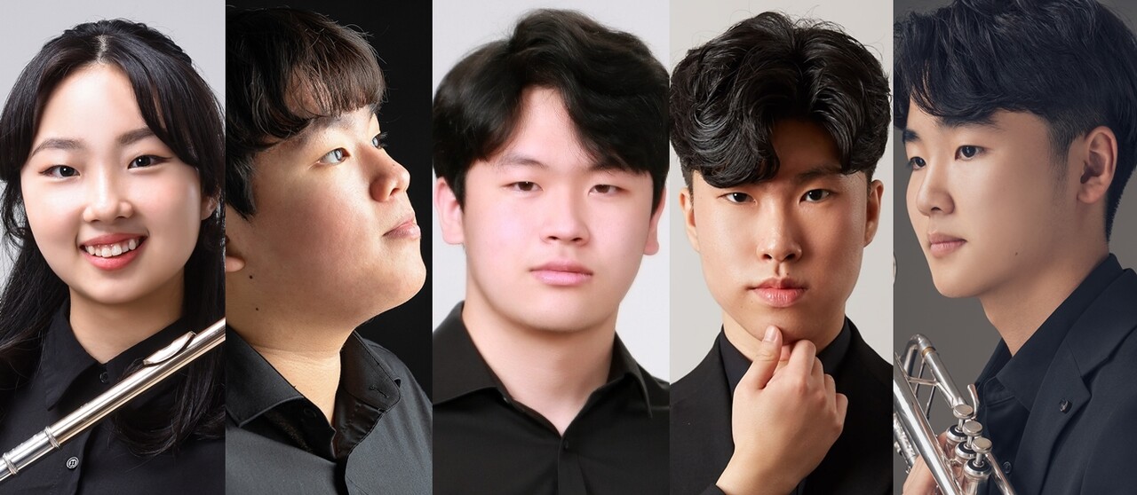 맨 왼쪽부터 유시연, 이준후, 김영욱, 고승보, 김지성. / 사진=서귀포관악단