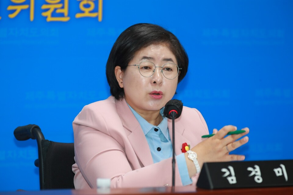 김경미 제주도의회 보건복지안전위원장