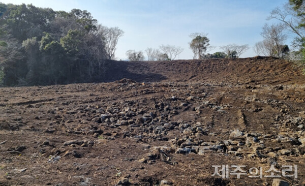 중장비로 훼손된 토지 모습. ⓒ제주의소리 자료사진