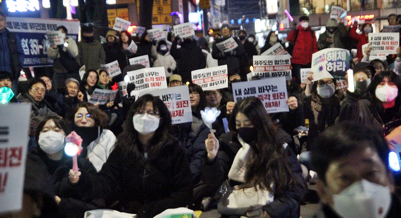 집회 현장. ⓒ제주의소리