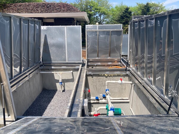 1100고지 휴게소 화장실 역시 무방류 순환수세식 시스템이 적용된 화장실입니다. 사진=제주도.