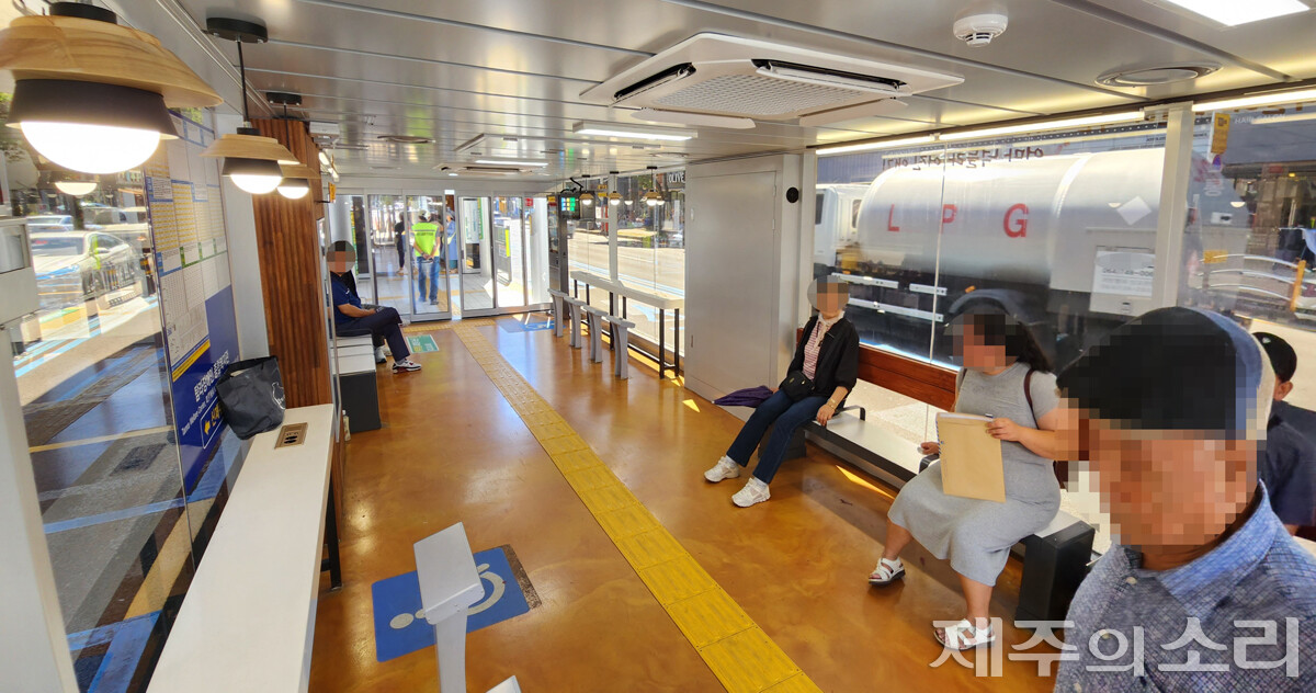 BRT 섬식정류장 화재대책 無