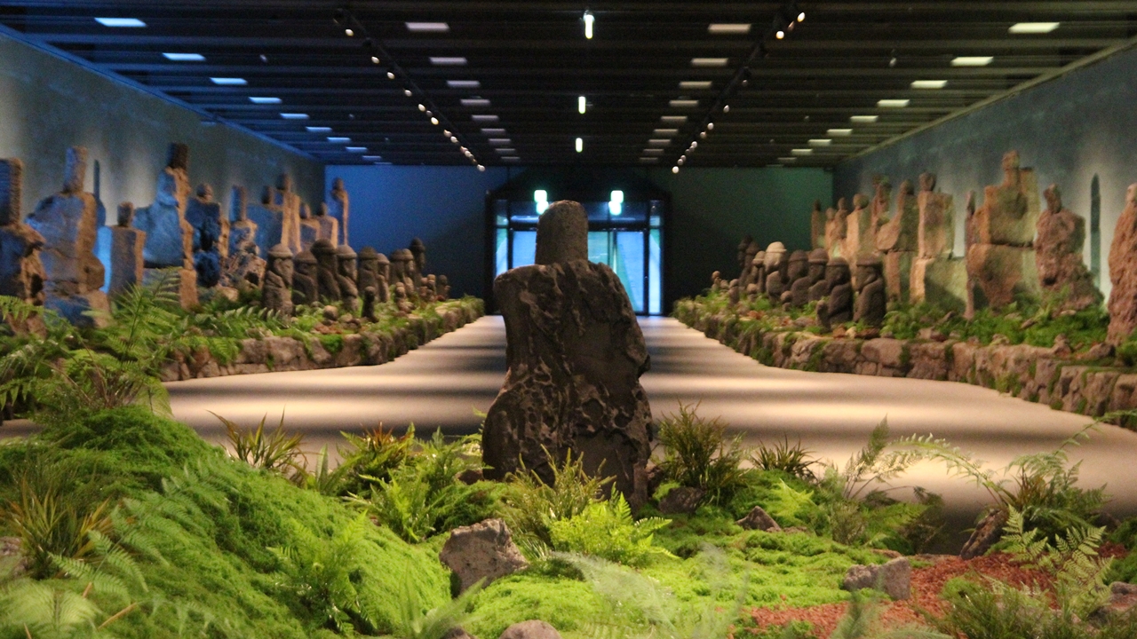 전시관 입구 3선3상 ⓒ제주의소리