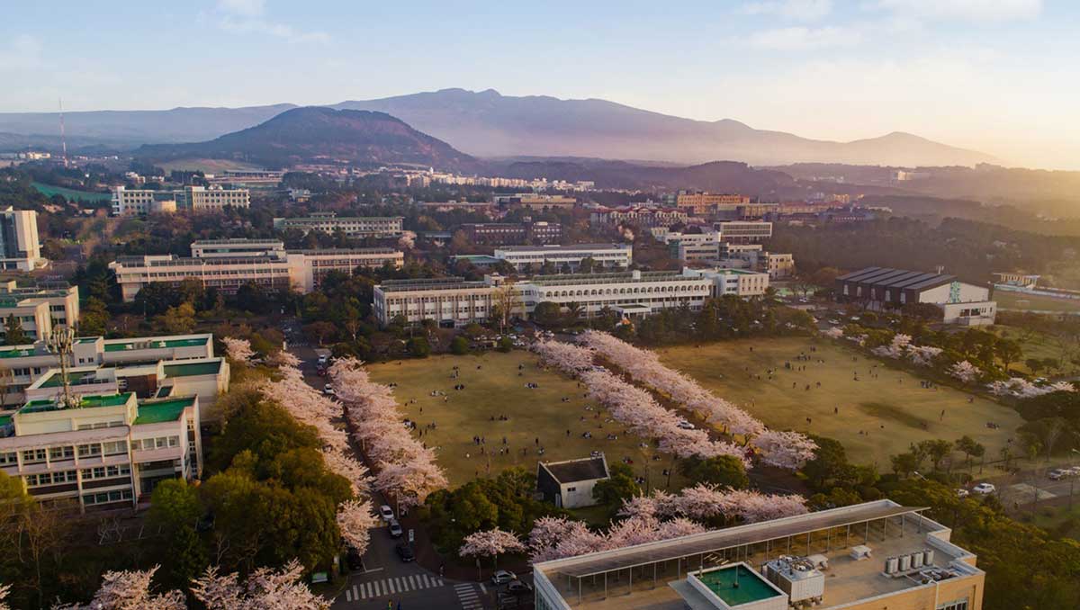 국립제주대학교 캠퍼스 전경.<br>