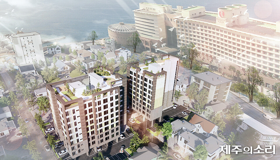 제주특별자치도개발공사가 제주시 삼도2동에 건설중인 공공분양주택. 제주 최초의 토지임대부 주택으로 분양될 예정이다. 