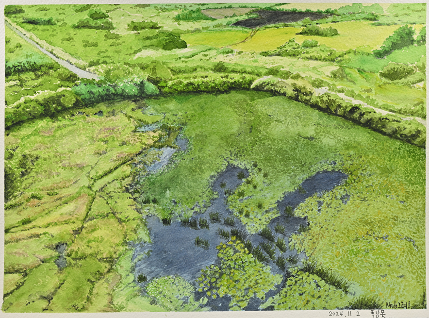 사진=강수영-수산리의 폭남못 그림.